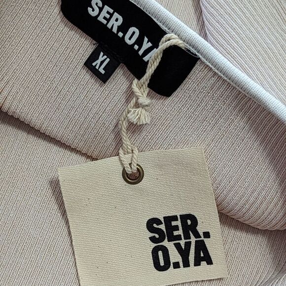 NEW SER.O.YA Emerson Mini‎ Dress in Beige Backless Medium XL NWT - Picture 12 of 16